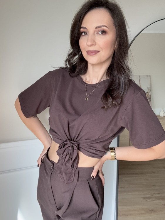 T-shirt Rosa z odpinaną różą czekolada 4.JPG